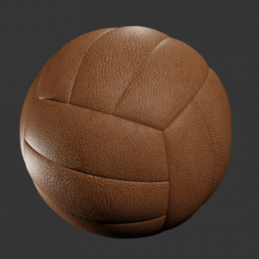 3д модель кожаного цветного волейбольного мяча