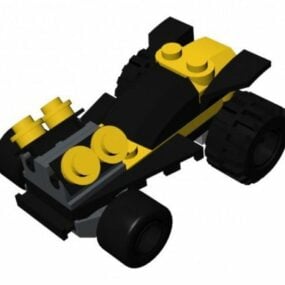 Lego Sarı Yarışçı Araba 3D model