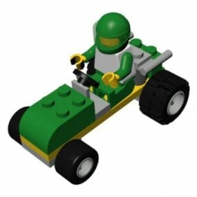 Lego Green Buggy Fahrzeug 3D-Modell