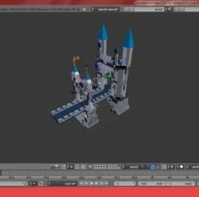 Bryce Castle Membangun model 3d