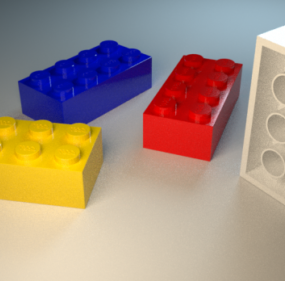 Modello 3d dei giocattoli in mattoncini Lego