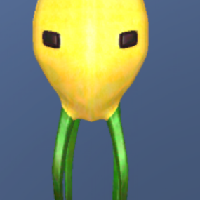 Lemon Fruit Monster 3d-model