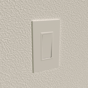 Interruptor de luz de pared de plástico modelo 3d