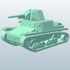 Modello 3d del carro armato Sherman dell'esercito americano