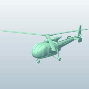3д модель малого грузового вертолета