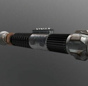 Espada de ficção científica com sabre de luz Modelo 3D