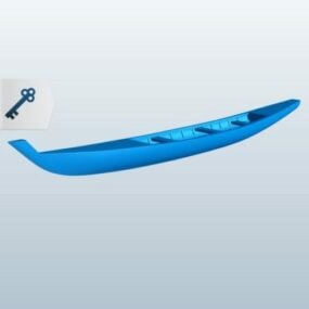 3д модель рыбацкой лодки с парусом