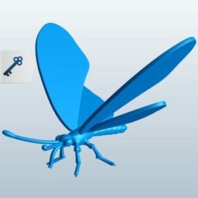 Longwing vlinder Lowpoly 3d-model