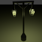 Lowpoly Lantern Street Lamp
