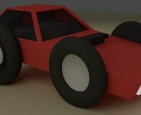 Buggy Auto Lowpoly 3d Modell