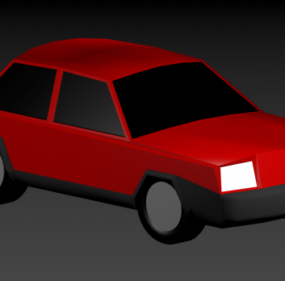 Lowpoly Red Car 3d model