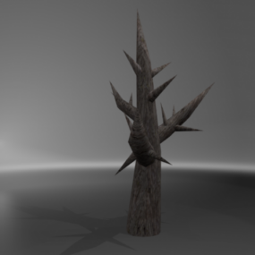 Modelo 3d de árvore morta seca