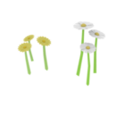 Lowpoly Yellow Flowers