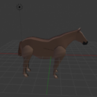 Horse Cardboard Lowpoly