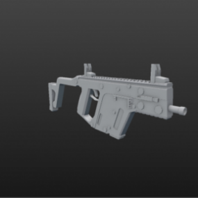 Lowpoly Model 3D pistoletu Kriss Vector
