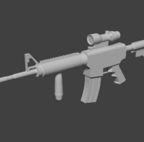 Lowpoly M4 Gun 3d-modell