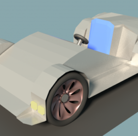Lowpoly Race Car Concept 3d-modell
