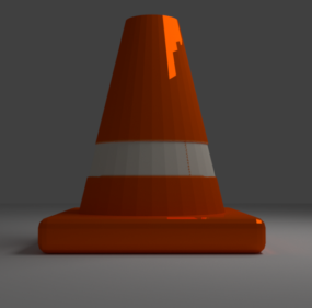 Traffic Cone Low Poly 3d μοντέλο