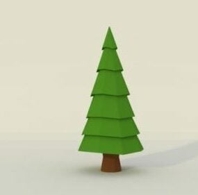 Lowpoly Model 3d Tanaman Pohon Pinus