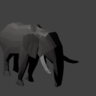 Lowpoly 象の動物
