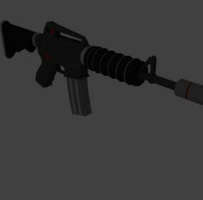 Zbraň M4a1 Lowpoly 3D model