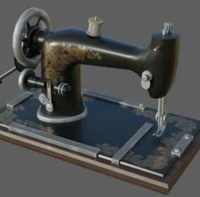 Máquina de coser retro modelo 3d
