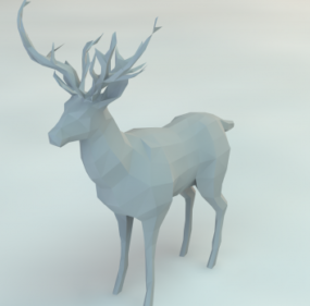 Lowpoly Wild Deer 3d-modell