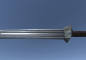 Lowpoly 3D model ocelového meče