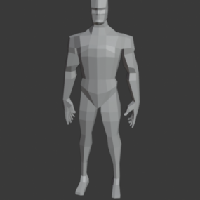 Lowpoly Чоловіче тіло Rigged модель 3d