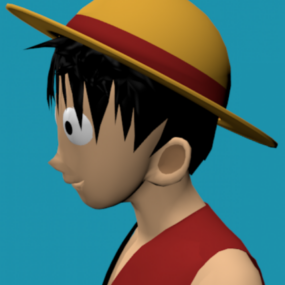 Model 3D postaci Luffy'ego