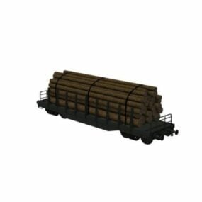 Lumber Car Transport 3d model