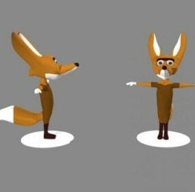 Fox Cartoon 3d model