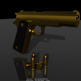 Κλασικό πιστόλι 3d μοντέλο