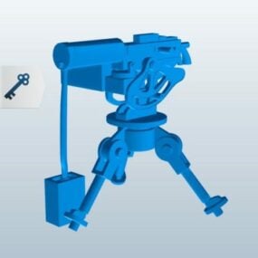 Modelo 3D da metralhadora Browning marinha