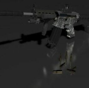 Mô hình 4d súng carbine quân đội M3