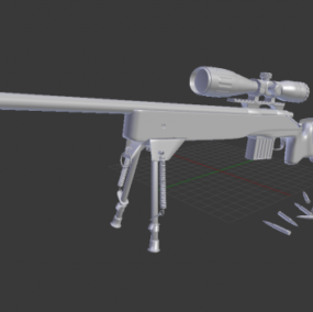 M40a3 Sniper Rifle Gun V1 3d model