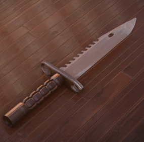 Viejo cuchillo de caza modelo 3d
