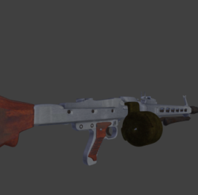 Klasický 3D model pistole