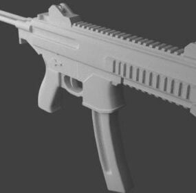 3D-Modell eines alten Gewehrgewehrs mit Holzgriff