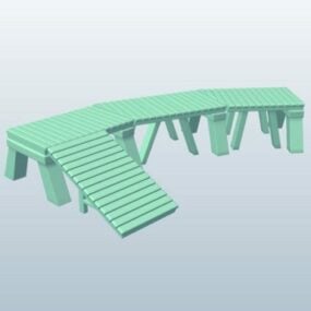 Metal Deck Home Railing Design 3d model
