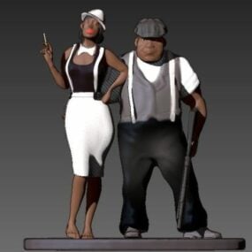 Mafia Couple Gangster 3d model