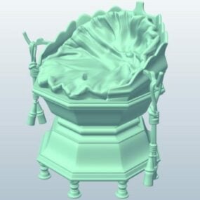 3D model maharadžského trůnu