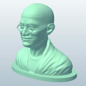 3d модель бюста Махатми Ганді