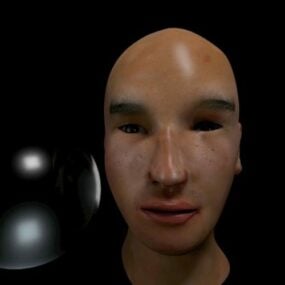 成人男性の頭のキャラクター 3D モデル
