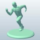 Male Running Sculpture Printable