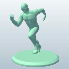 نحت رجل يركض نموذج ثلاثي الأبعاد قابل للطباعة