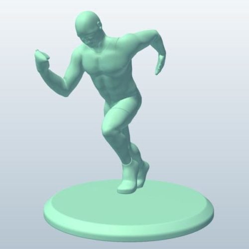 Male Running Sculpture Printable