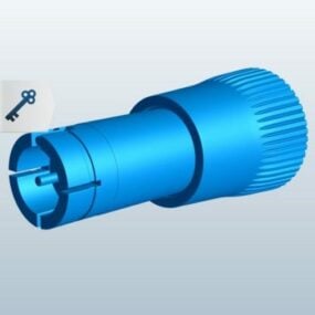 Mannelijke elektrische ronde connector 3D-model