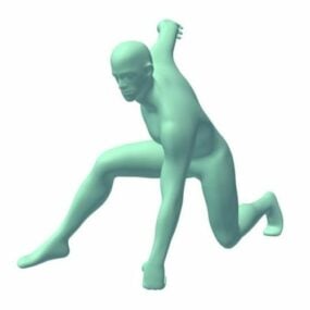 Atlet Erkek Çarpma İnişi 3D model