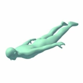 男性のスカイダイビングキャラクター3Dモデル